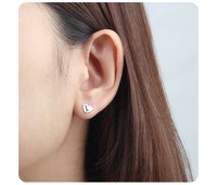 Heart Silver Studs Earring STS-752